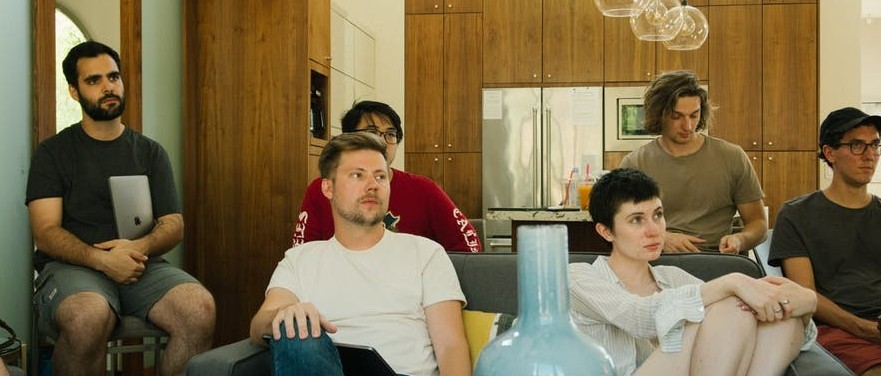people watching TV